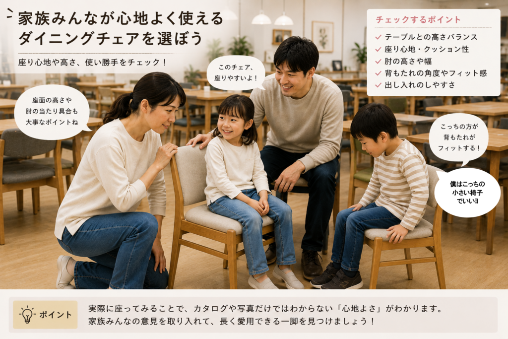 自宅のテーブルの高さに合う椅子の選び方