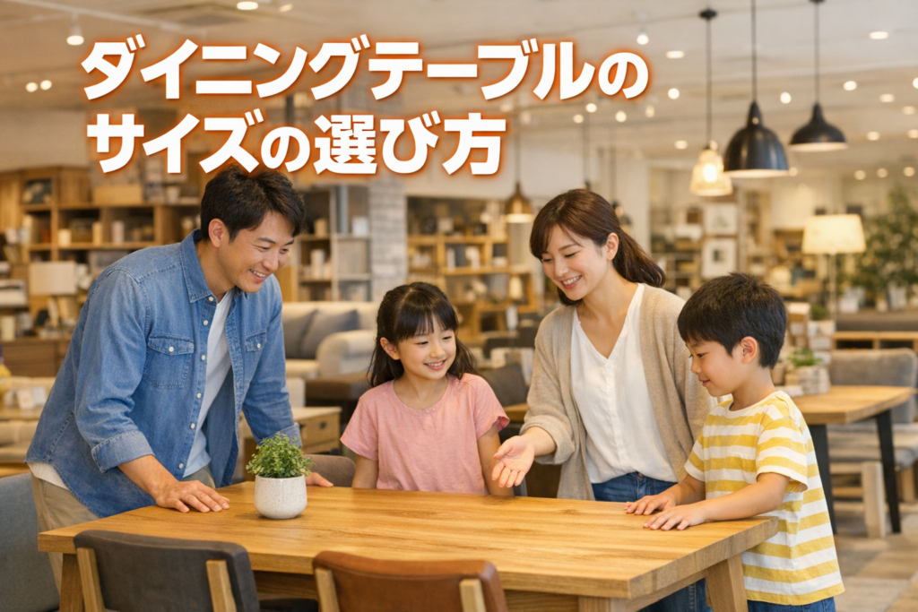 快適な食事空間を作るためのダイニングテーブルのサイズ選び!