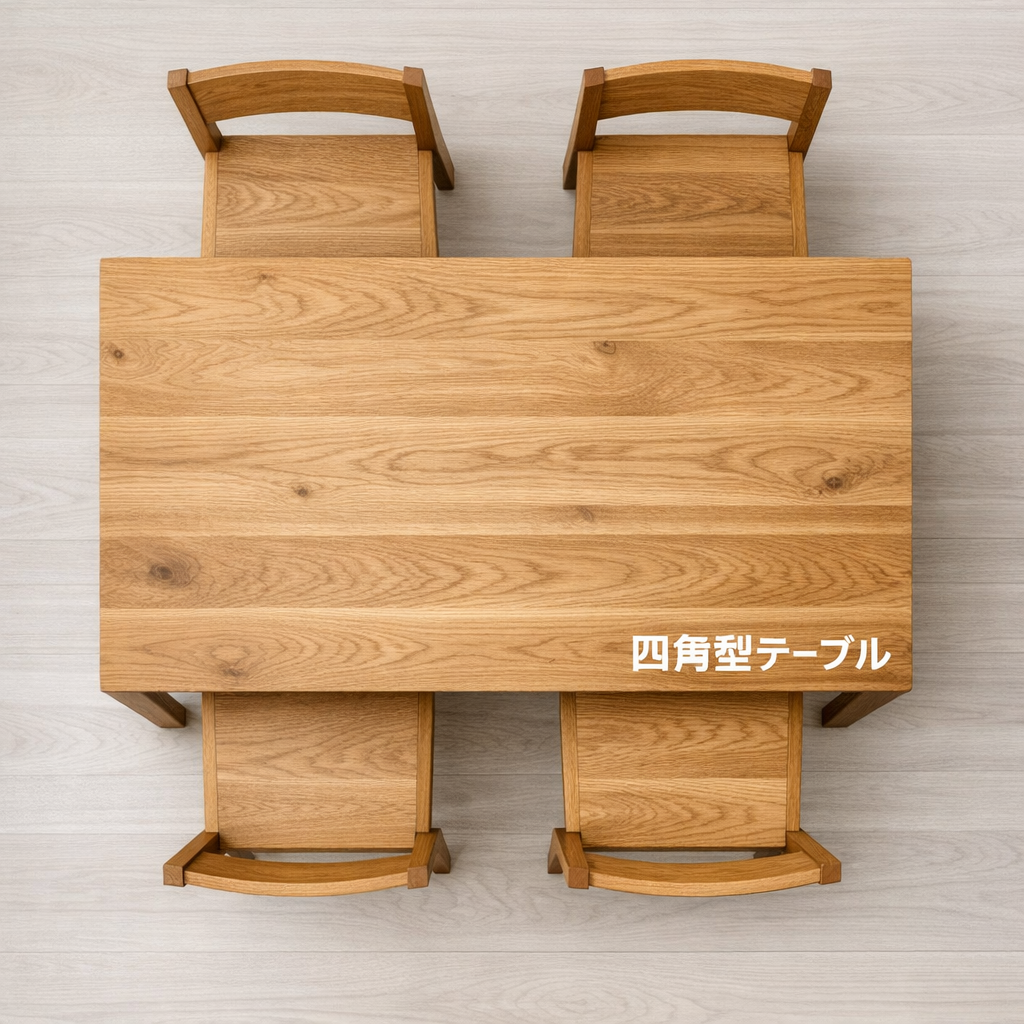 木目ダイニングセット俯瞰